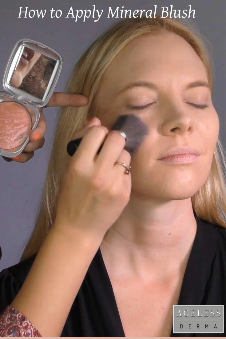 Baked Mineral Blush Makeup with Botanical Extracts (Pink Swirl)