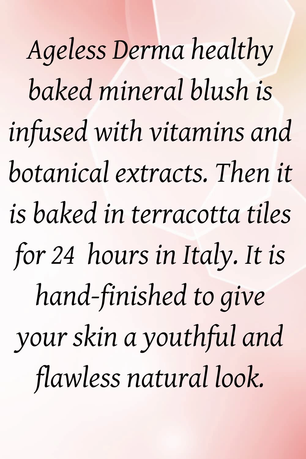 Baked Mineral Blush Makeup with Botanical Extracts (Pink Swirl)