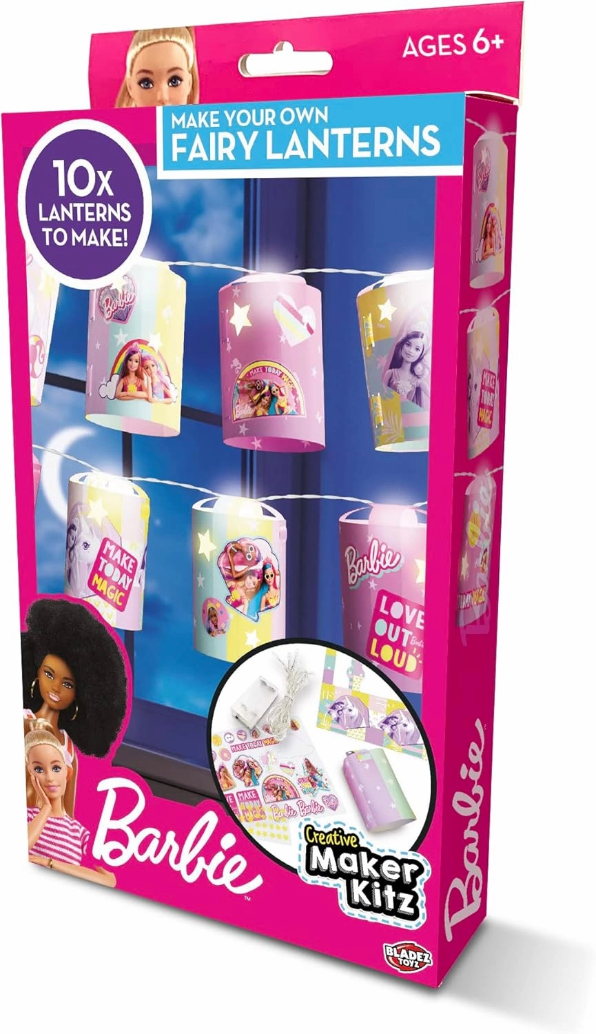 Barbie BLADEZ Fairy Lights, Make Your Own Lanterns, Licensed Activity Set, Crafts for Kids, Lights and Stickers Included, Creative Maker Kitz Toyz