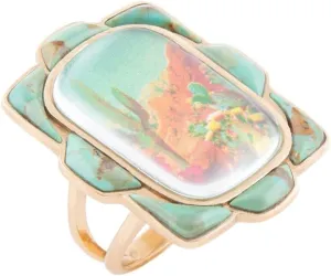 Barse Jewelry Scenic Desert Sedona Blue Turquoise Golden Ring