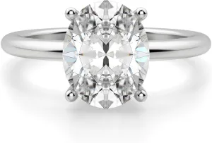 Basket Set Classic Engagement Ring, Oval Cut 4.00CT, VVS1 Clarity, Colorless Moissanite Ring, 925 Sterling Silver Ring, Promise Ring, Wedding Ring, Perfact for Gift Or As You Want