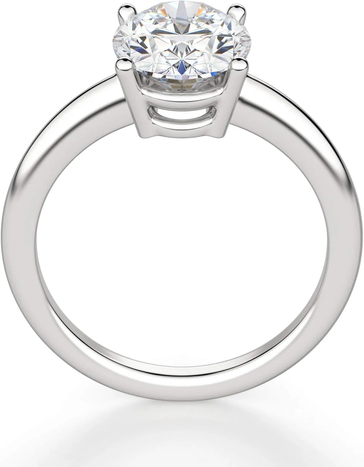 Basket Set Classic Engagement Ring, Oval Cut 4.00CT, VVS1 Clarity, Colorless Moissanite Ring, 925 Sterling Silver Ring, Promise Ring, Wedding Ring, Perfact for Gift Or As You Want