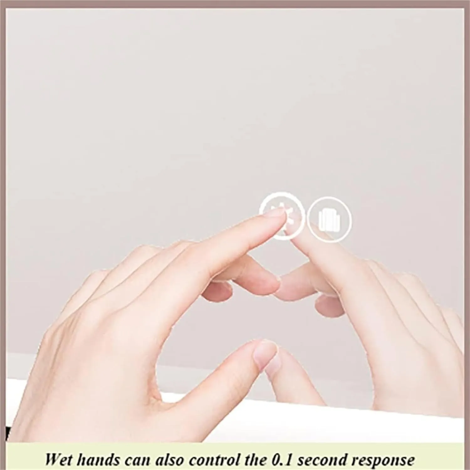 Bathroom Mirror, Modern Anti-Fog Makeup Mirror Dimmable Smart with Touch Switch for Home Decoration(D,60 * 75CM)
