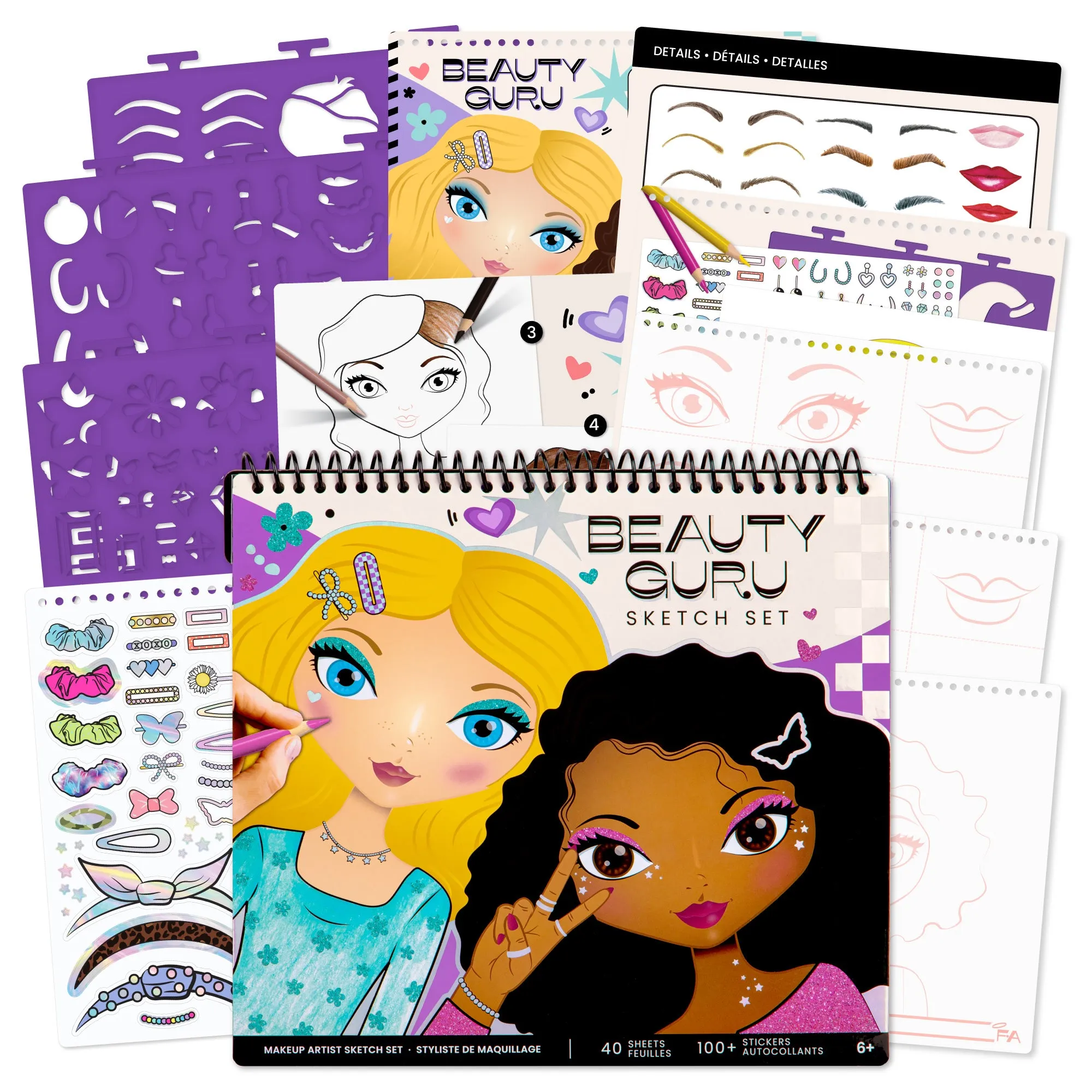 Beauty Guru Make-up & Hair Design Sketch Portfolio