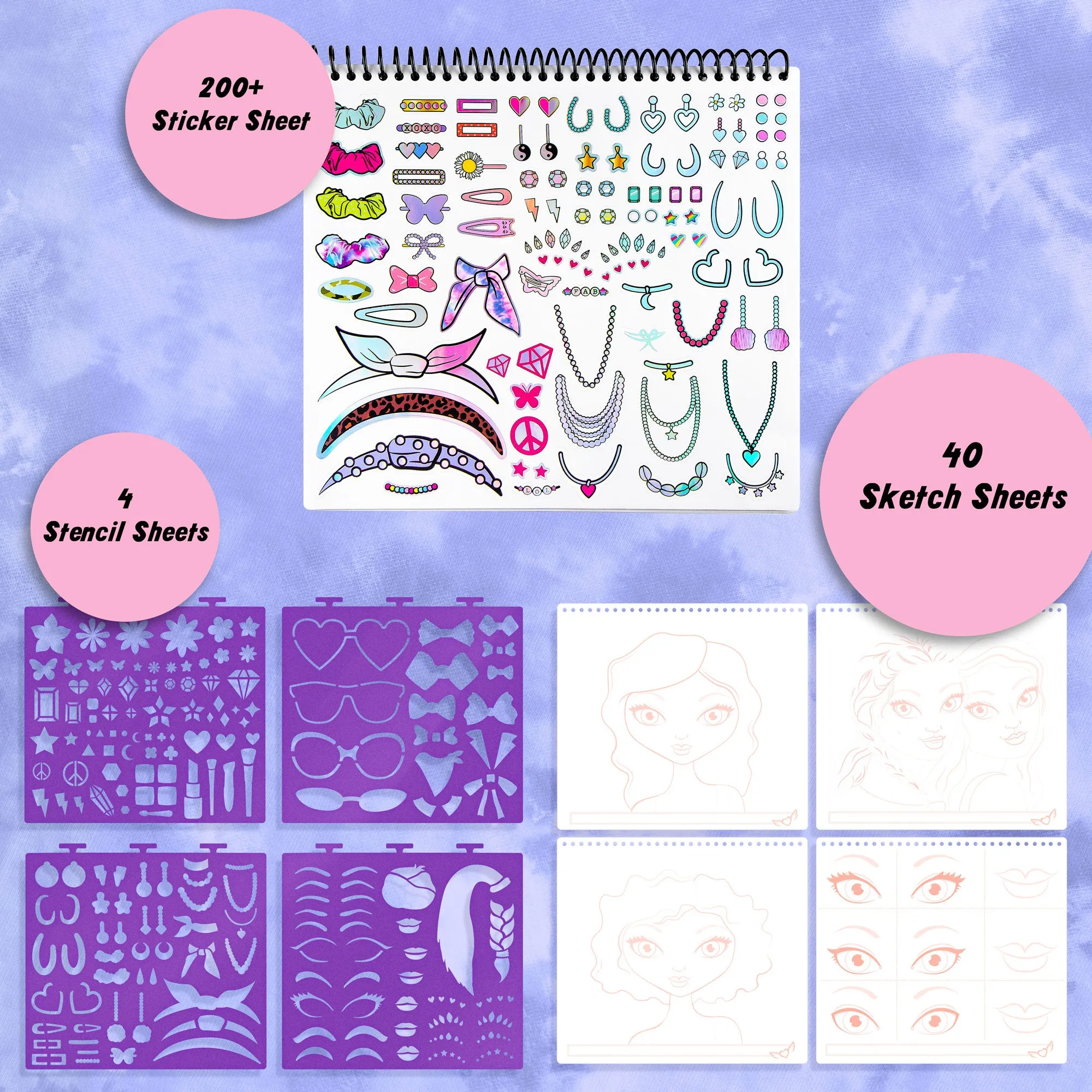 Beauty Guru Make-up & Hair Design Sketch Portfolio