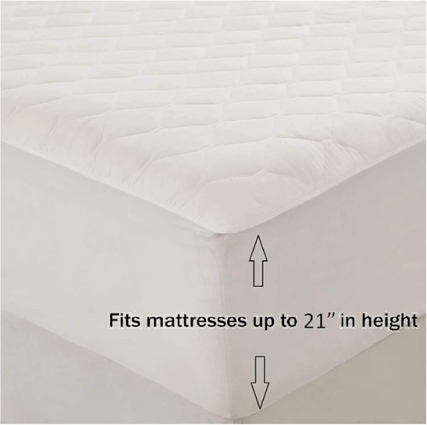 Beautyrest Cotton Heated Mattress Pad - Bed Warmer with 20 Heat Settings Controller, Auto Shut Off Timer, All Around Elastic Deep Pocket, UL Certified, Machine Washable, White Twin