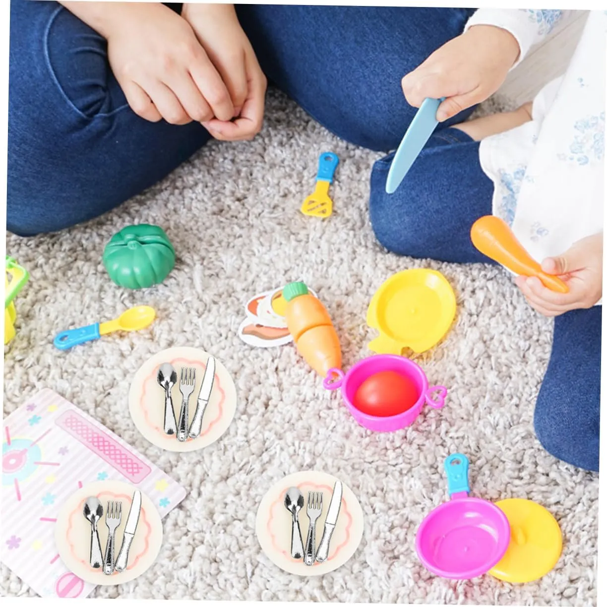 BESPORTBLE 24 Sets Scale Dollhouse Miniature Tableware Miniature Bowls Plates Doll House Supplies