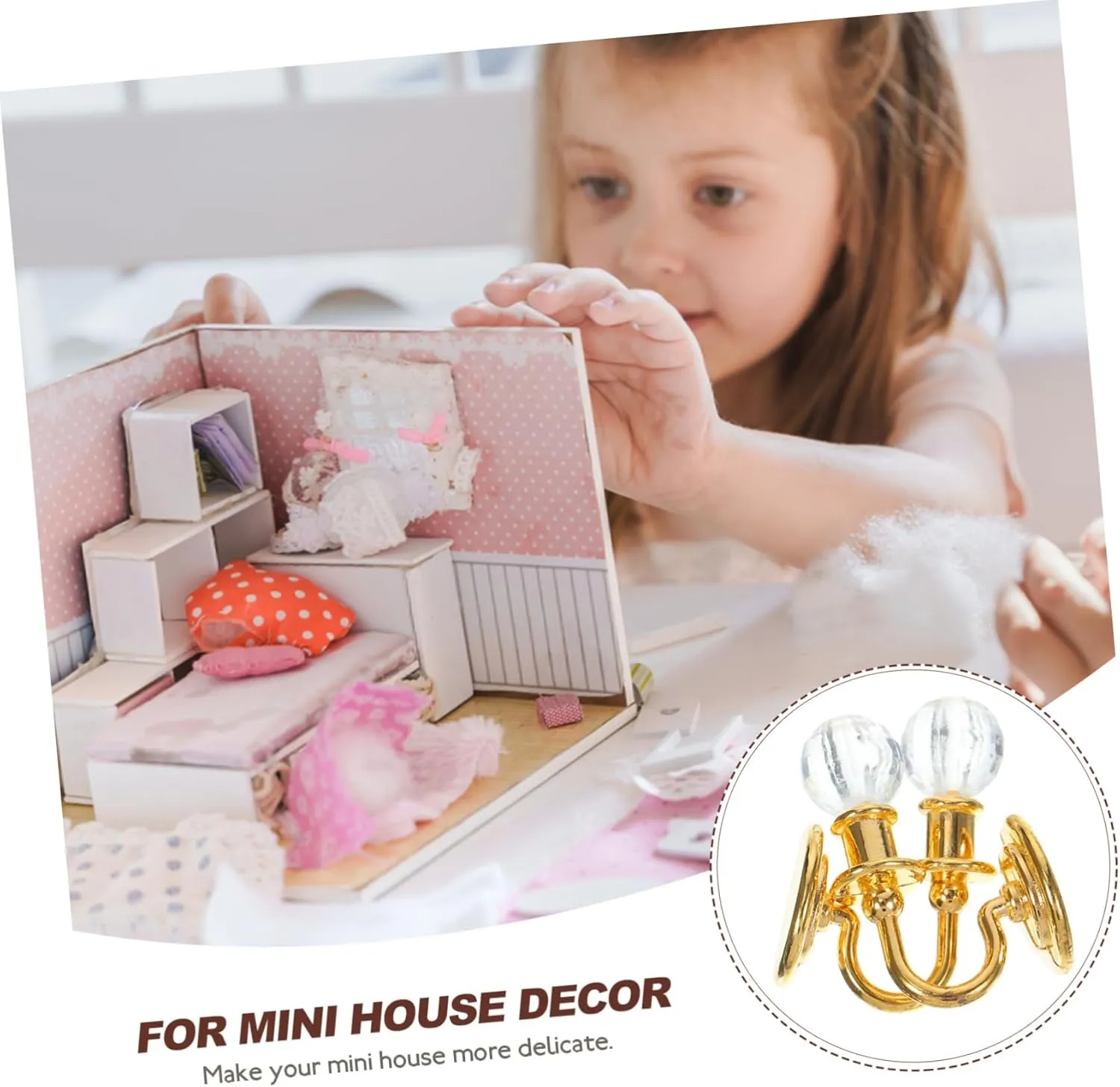 BESPORTBLE 3sets Miniature Lamp Model Creative Wall Lamp for Dollhouse Miniature Toy House Light Mini Furniture Decor 2pairs*3