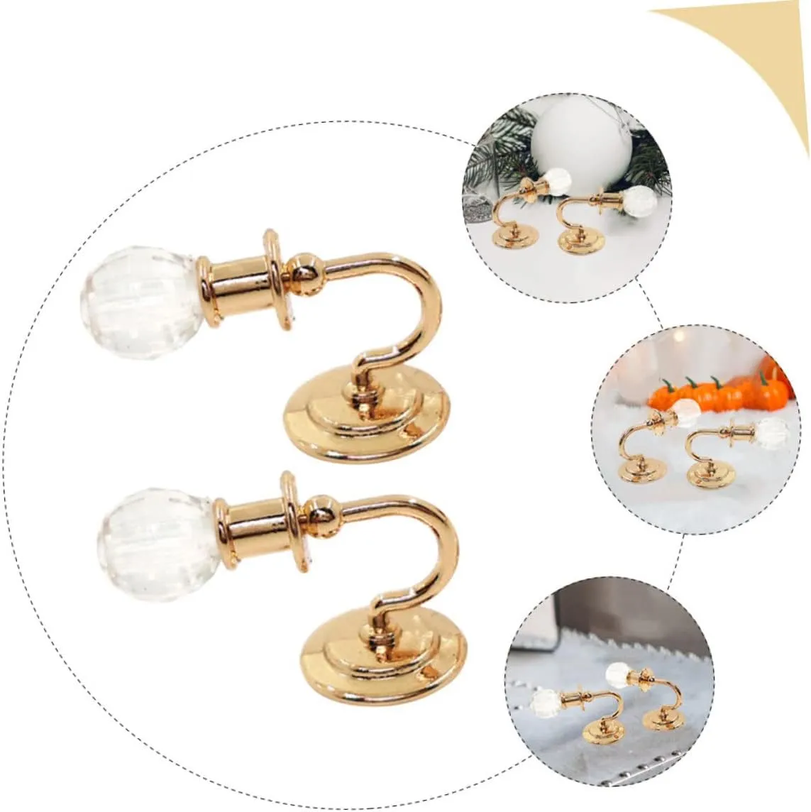 BESPORTBLE 4 Pairs Mini Wall Light Mini Lights House Doll Miniature Decoration Wall Lamp Mini Lamp Mini Furniture Model Micro Landscaping Lamp Decor Lamp Model Metal