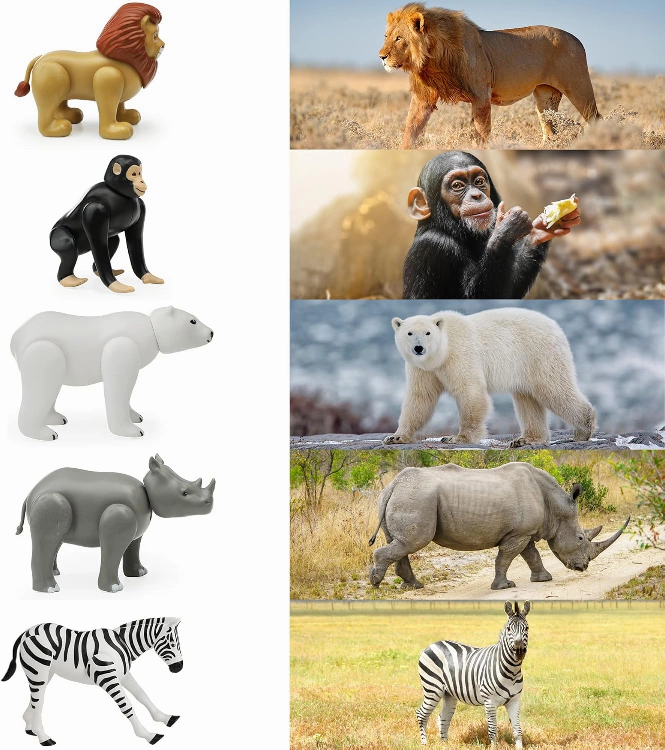 Beverly Hills Farm Animal Toys and Safari Animal Figurines Set of 20, Moveable Joints Farm Animal Toys for Toddlers, Large, Realistic Animal Figures, Doll Collection Sweet Li'l Family