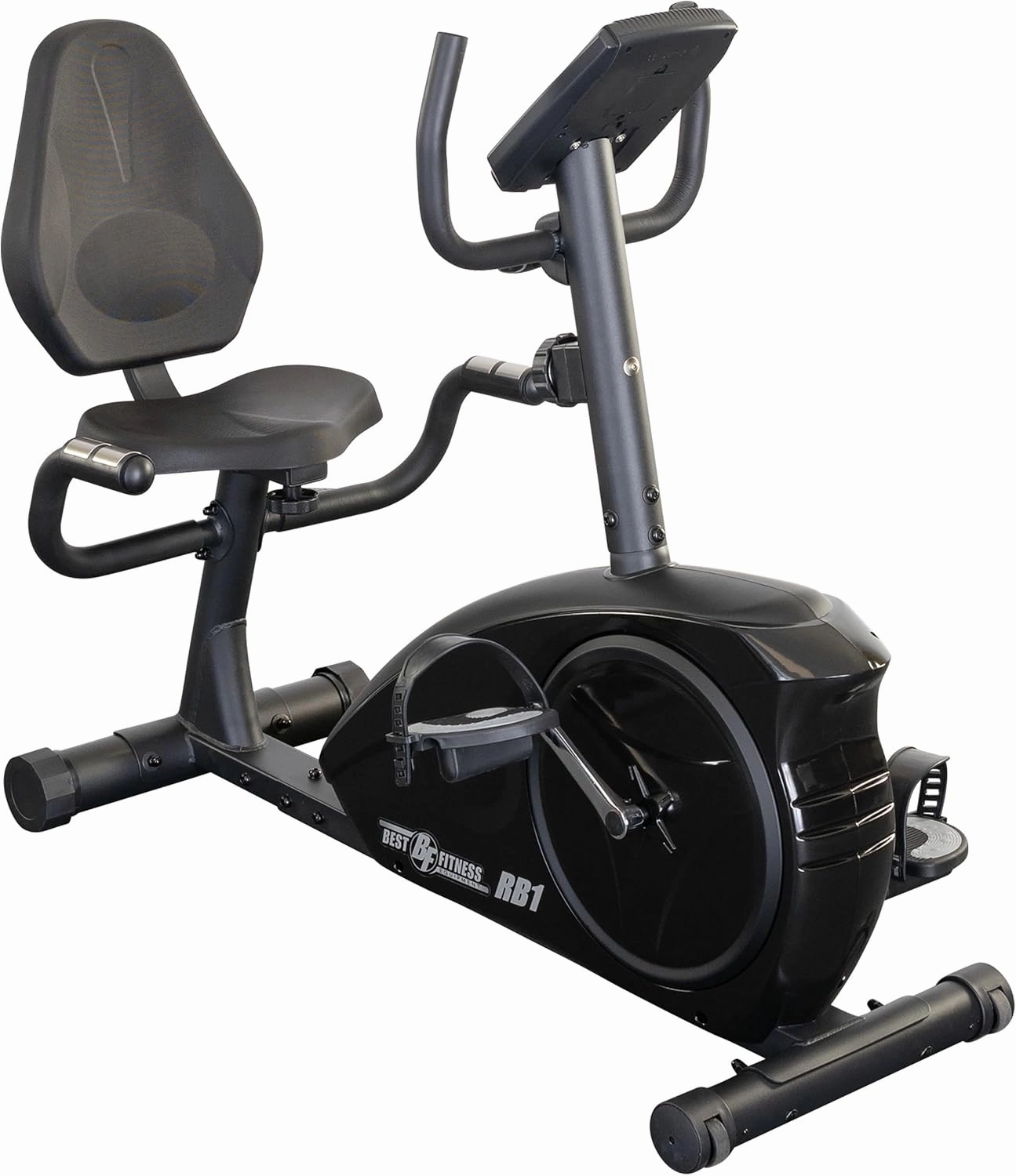 Body-Solid Best Fitness (BFRB1B) Recumbent Exercise Bike for Home - Indoor Workout Stationary Bike with LCD Display & Adjustable Magnetic Resistance, Black