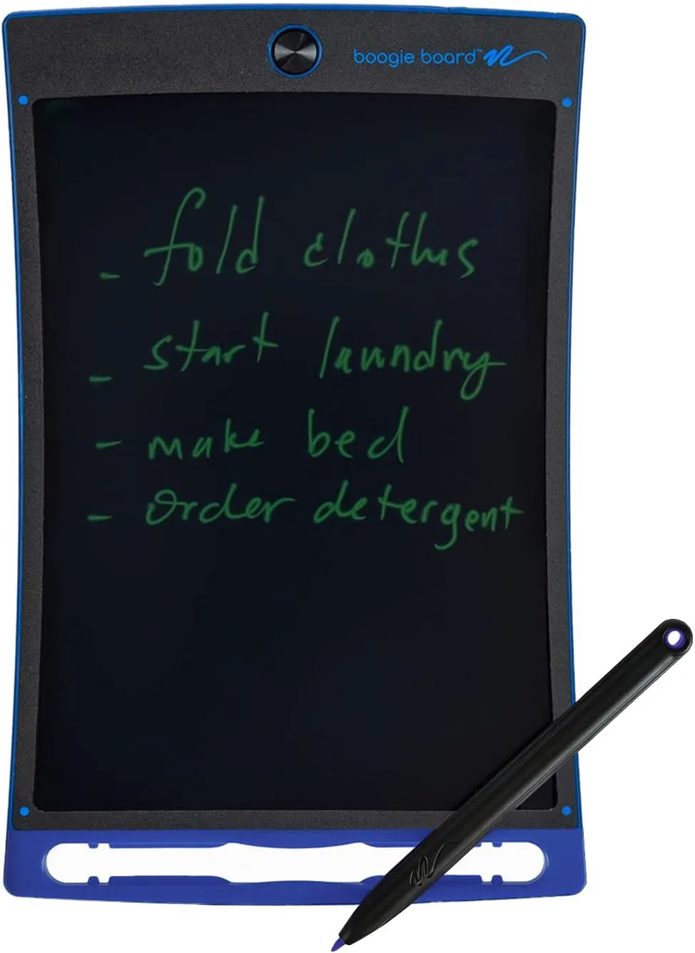 Boogie Board Jot Reusable Writing Tablet 8.5" LCD Screen Instant Erase Stylus Pen Magnets Kickstand - Writing Drawing Digital Notetaking Blue