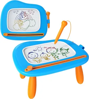 Bopicokok Toddler Toys - Magnetic Drawing Board, Educational Learning Toys for 1-3 Year Old Boys, Gifts for Birthday & Christmas (Blue)