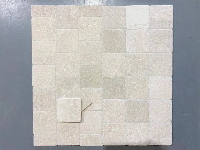 Botticino Tumbled Marble 100X100X10mm