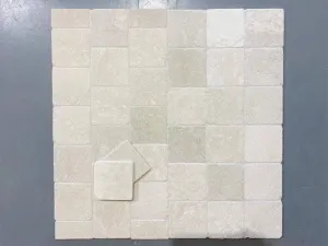 Botticino Tumbled Marble 100X100X10mm