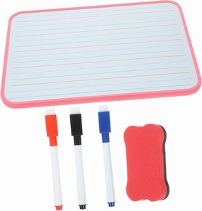 Boys and Girls Writing Board 21x30cm Pinyin Grid Whiteboard Erasable Office Double-Sided Learning Pad Random