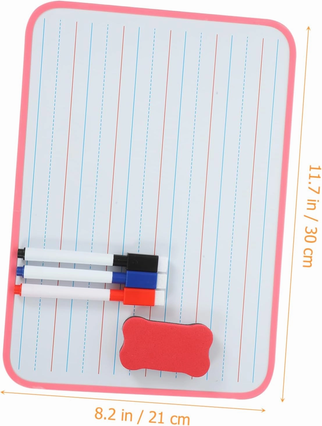 Boys and Girls Writing Board 21x30cm Pinyin Grid Whiteboard Erasable Office Double-Sided Learning Pad Random