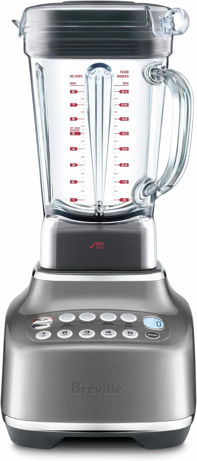 Breville BBL820SHY Q Commercial-Grade Home Blender, Smoked Hickory