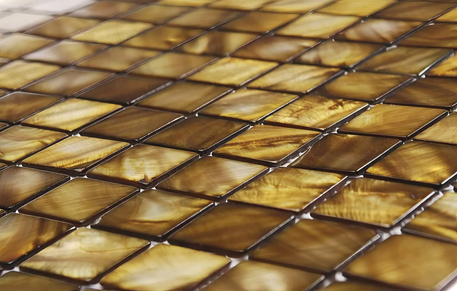 Bronze 25mm Square Mosaic Tile