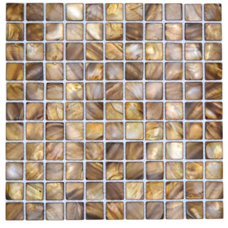 Bronze 25mm Square Mosaic Tile