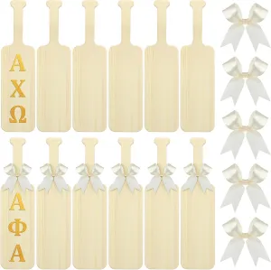 Bucherry 15 Inch Wooden Paddle Unfinished Greek Fraternity Sorority Solid Pine Wood Paddle for DIY Crafts Arts Home Decoration(12 Pcs)