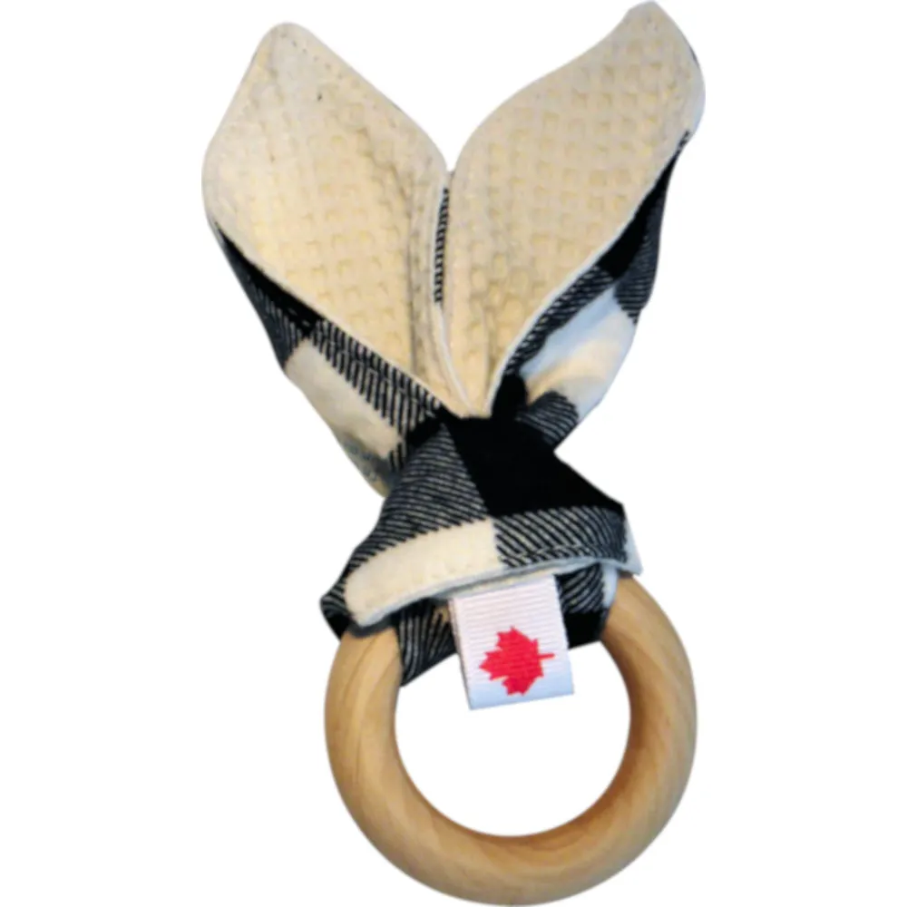 Bunny Ear Maple Teething Ring