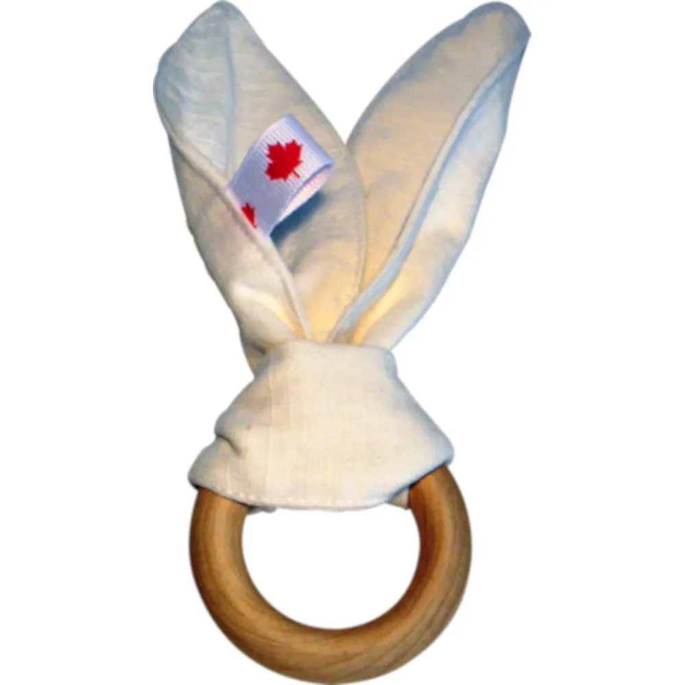 Bunny Ear Maple Teething Ring