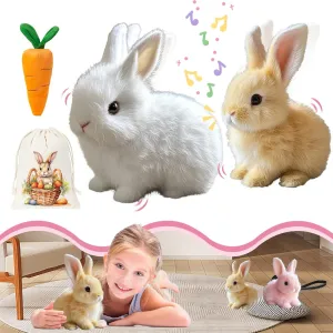Bunny Realistic Bunny, Bunby - My Realistic Bunny Toy Wollera Horizons, Jumping, Twitching, and Shaking Ears, Interactive Bunny, Bunbi Realistic Bunny, Realistic Bunny Toys (AB-Bunny)