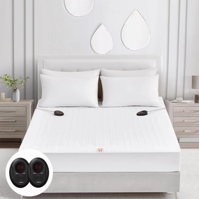 Bwarm Electric Heated Mattress Pad Queen Size, 60" x 80", Bed Warmer, 9 Heat Settings, 1-12 Hours Auto Off, Deep Pocket, Fast Heating, Machine Washable, Soft and Cozy
