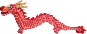 Cabilock Chinese Dragon Stuffed Animal Chinese New Year Stuffed Animals Plush Toy Lunar Year Mascot Doll Spring Festival Decoration New Year 60cm Red