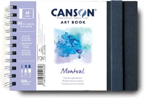 CANSON Art Book Watercolor Paper Notebook, 8.3x5.8 inches, White