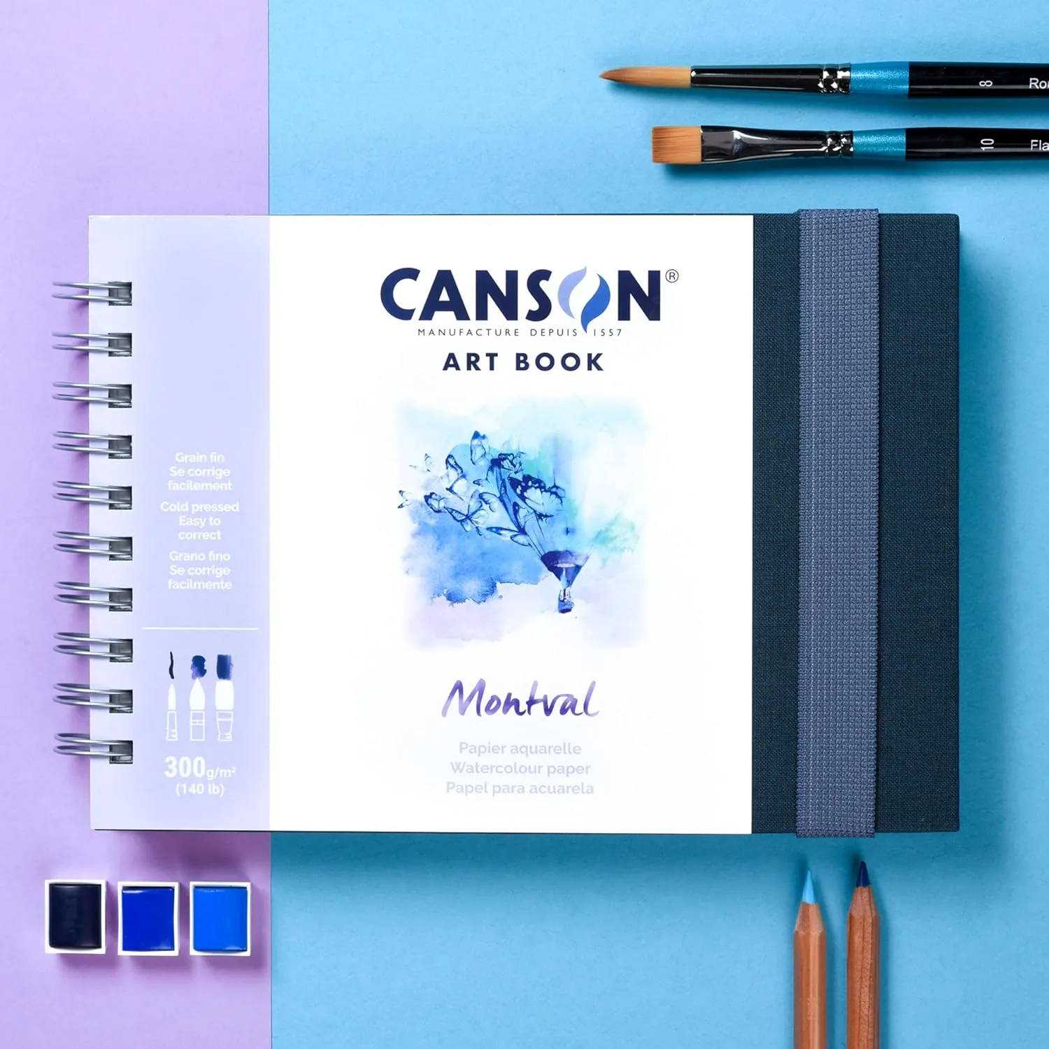CANSON Art Book Watercolor Paper Notebook, 8.3x5.8 inches, White