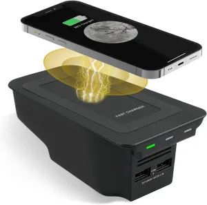 Car Wireless Phone Charger for Volvo 2017-2022 XC90 XC60 S90 S60 V90 V60 2023 2022 2021 2020 2019 2018 2017 Center Console Accessories Charging Pad