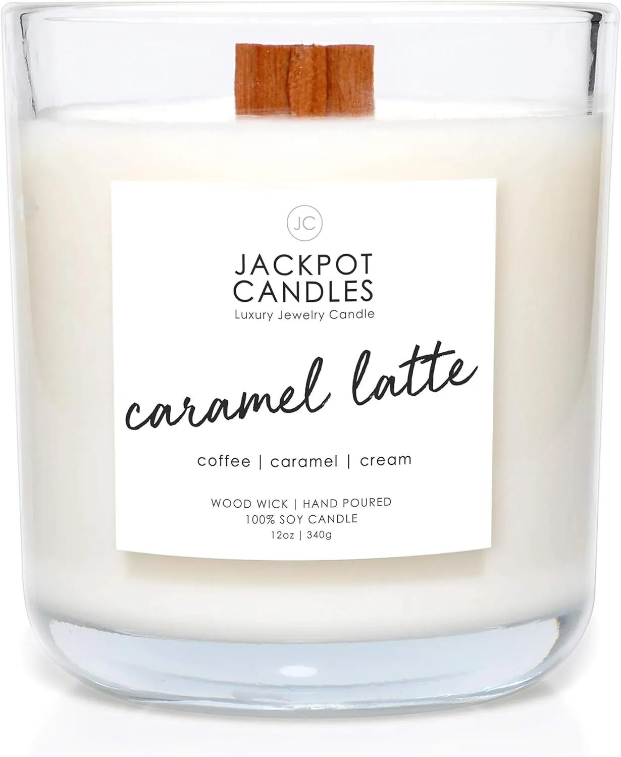 Caramel Coffee Latte Candle with Ring Inside (Surprise Jewelry Valued at $15 to $5,000) Ring Size 7