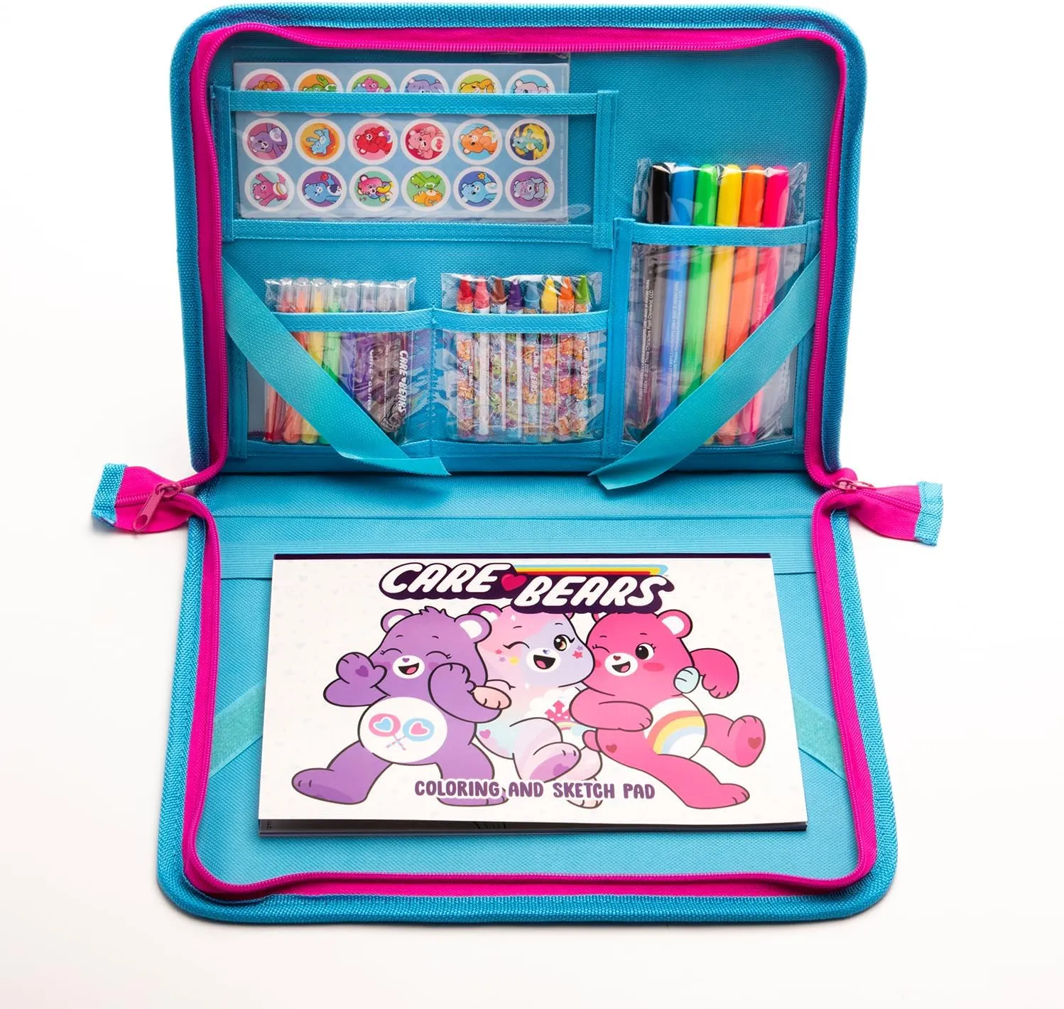 Care Bears Kids Drawing Kit | Travel Activity Set, Children’s Lap Desk, Coloring Kit with Scented Markers, Crayons, Stickers & Sketch Pad