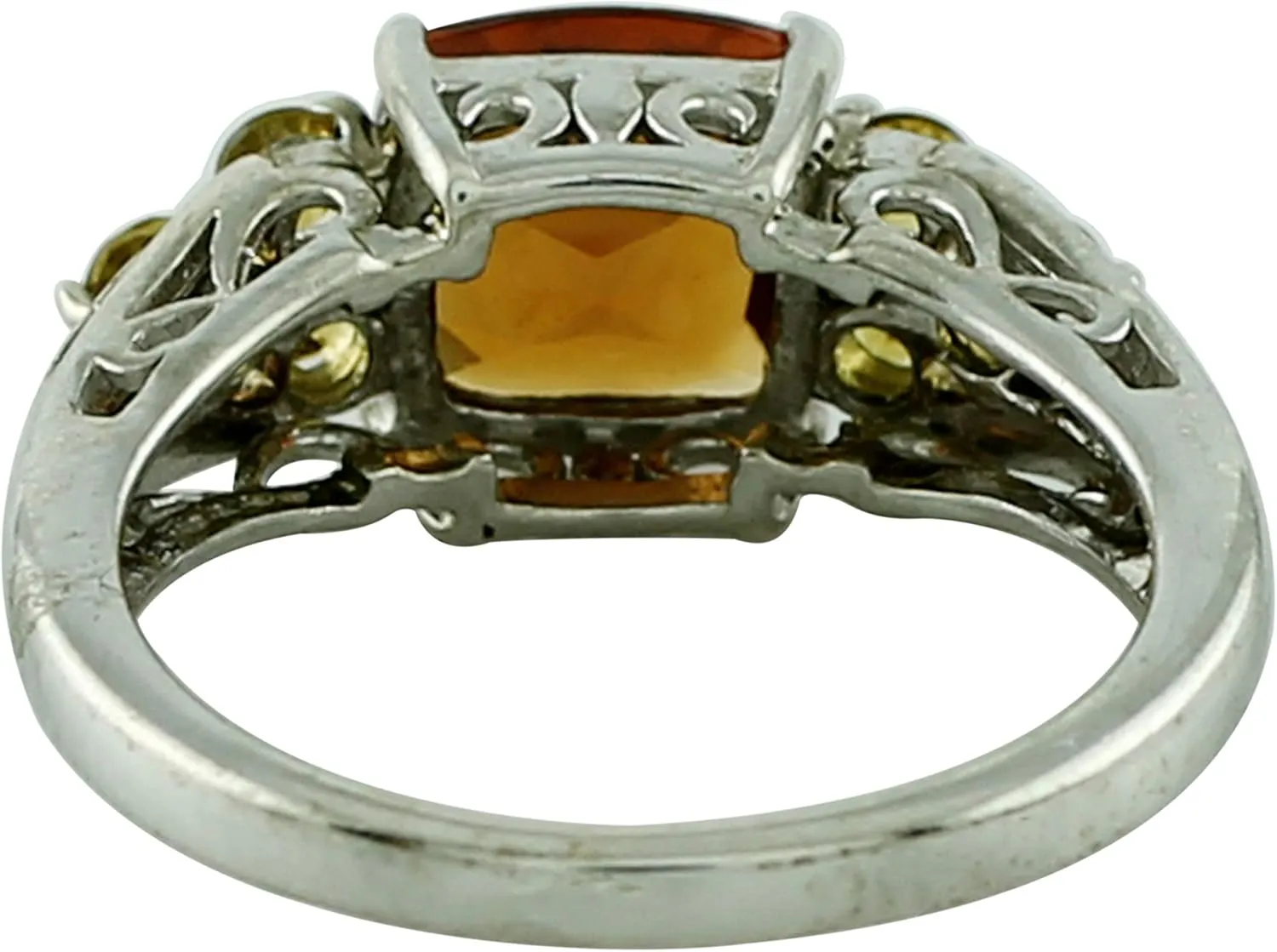 Carillon Certified Hessonite Garnet Cushion Shape Natural Earth Mined Gemstone 925 Sterling Silver Ring Anniversary Jewelry for Women & Men