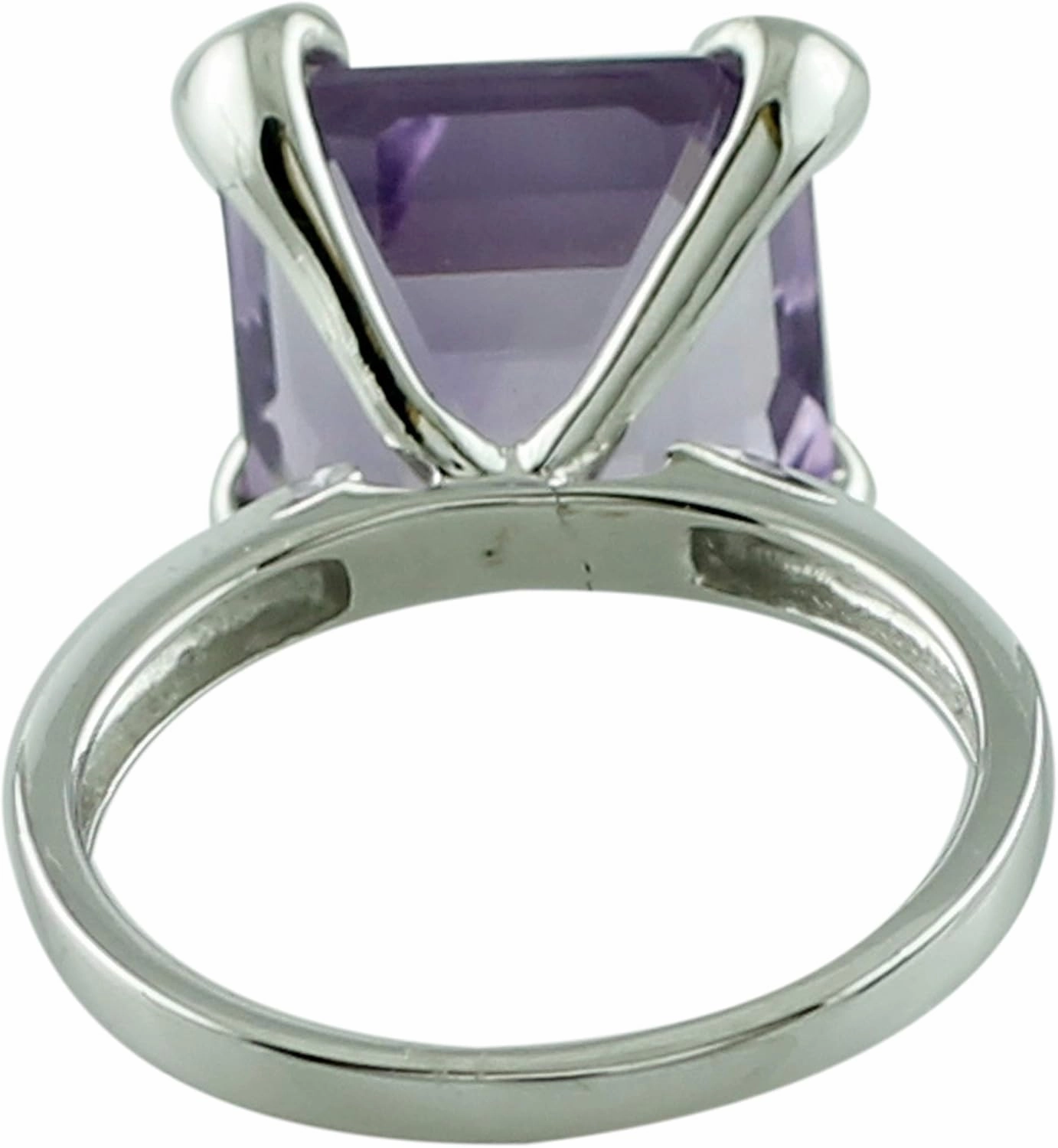 Carillon 8 Carat Amethyst Cushion Shape Natural Non-Treated Gemstone 925 Sterling Silver Ring Engagement Jewelry for Women & Men
