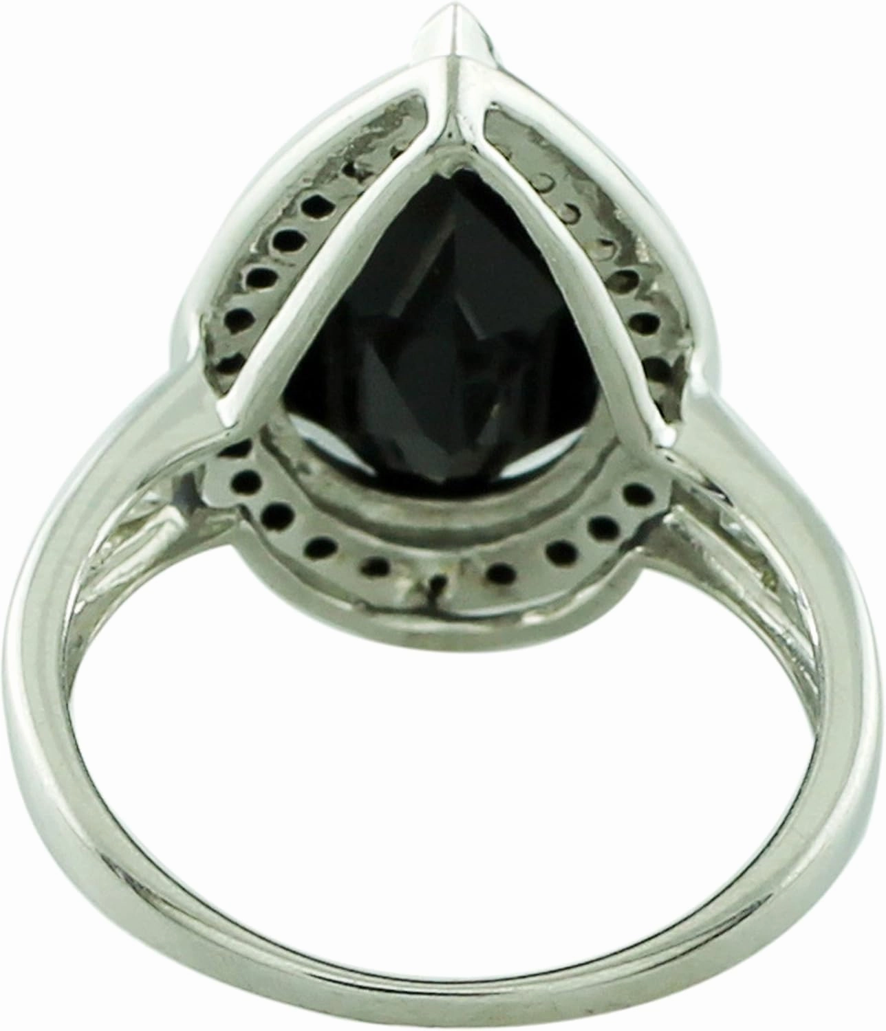 Carillon Black Spinel Cushion Shape Natural Non-Treated Gemstone 925 Sterling Silver Ring Birthday Jewelry for Women & Men