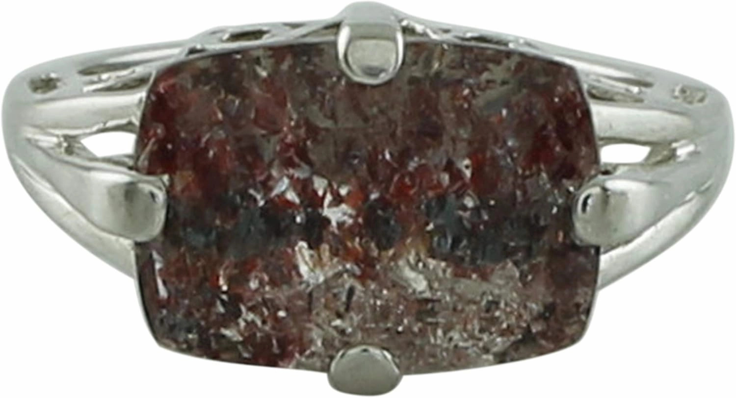 Carillon Certified Fire Quartz Cushion Shape Natural Earth Mined Gemstone 925 Sterling Silver Ring Anniversary Jewelry for Women & Men