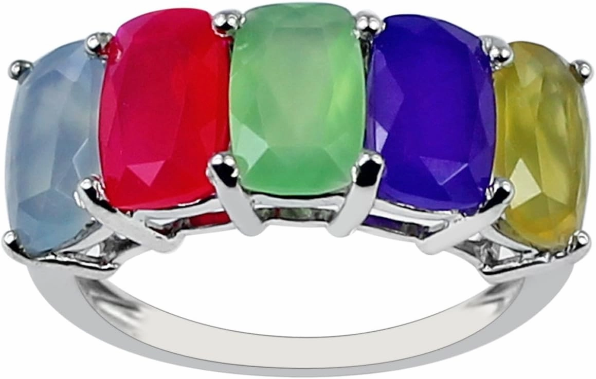 Carillon Certified Pink Onyx Cushion Shape Natural Earth Mined Gemstone 925 Sterling Silver Ring Anniversary Jewelry for Women & Men