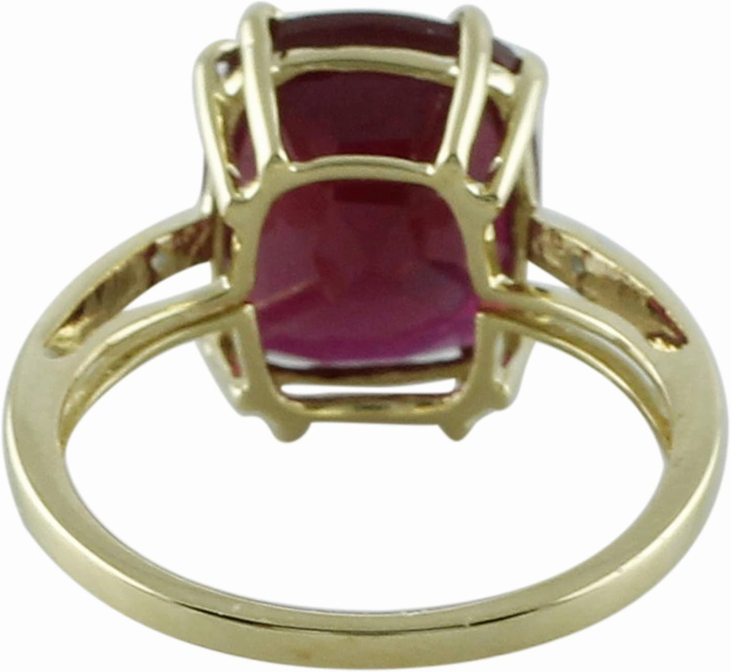 Carillon Certified Ruby Gf Cushion Shape Natural Earth Mined Gemstone 925 Sterling Silver Ring Anniversary Jewelry (Yellow Gold Plated) for Women & Men