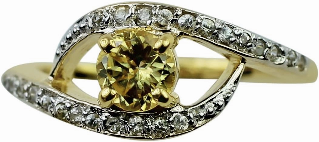 Carillon Certified Yellow Natural Zircon Cushion Shape Natural Earth Mined Gemstone 925 Sterling Silver Ring Anniversary Jewelry (Yellow Gold Plated) for Women & Men