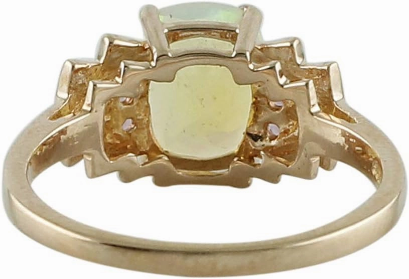 Carillon Chrome Diopside Round Shape Natural Non-Treated Gemstone 925 Sterling Silver Ring Birthday Jewelry (Yellow Gold Plated) for Women & Men