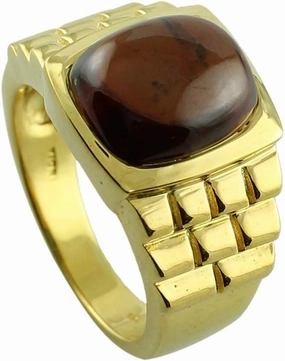 Carillon Hessonite Garnet Cushion Shape 10X12MM Natural Earth Mined Gemstone 925 Sterling Silver Ring Unique Jewelry (Yellow Gold Plated) for Women & Men
