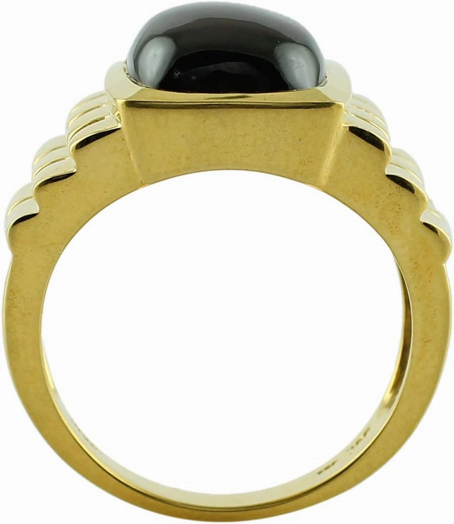 Carillon Hessonite Garnet Cushion Shape 10X12MM Natural Earth Mined Gemstone 925 Sterling Silver Ring Unique Jewelry (Yellow Gold Plated) for Women & Men