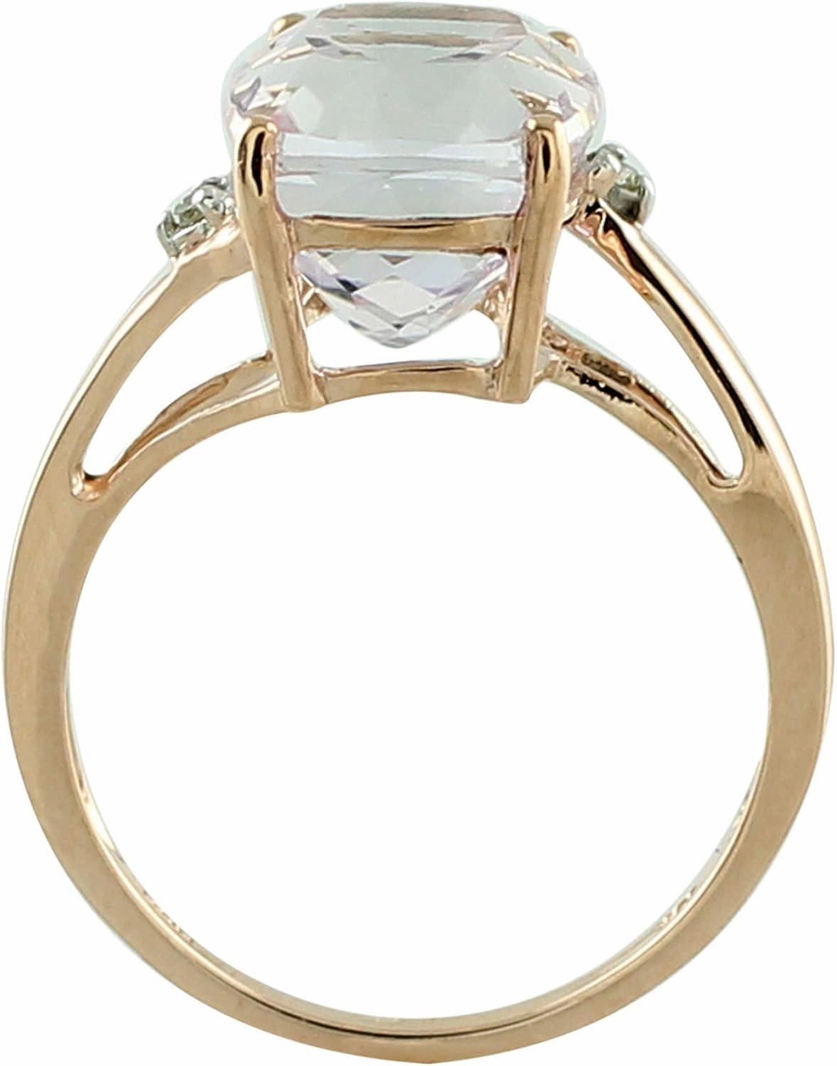 Carillon Kunzite Cushion Shape 9X11MM Natural Earth Mined Gemstone 14K Rose Gold Ring Unique Jewelry for Women & Men