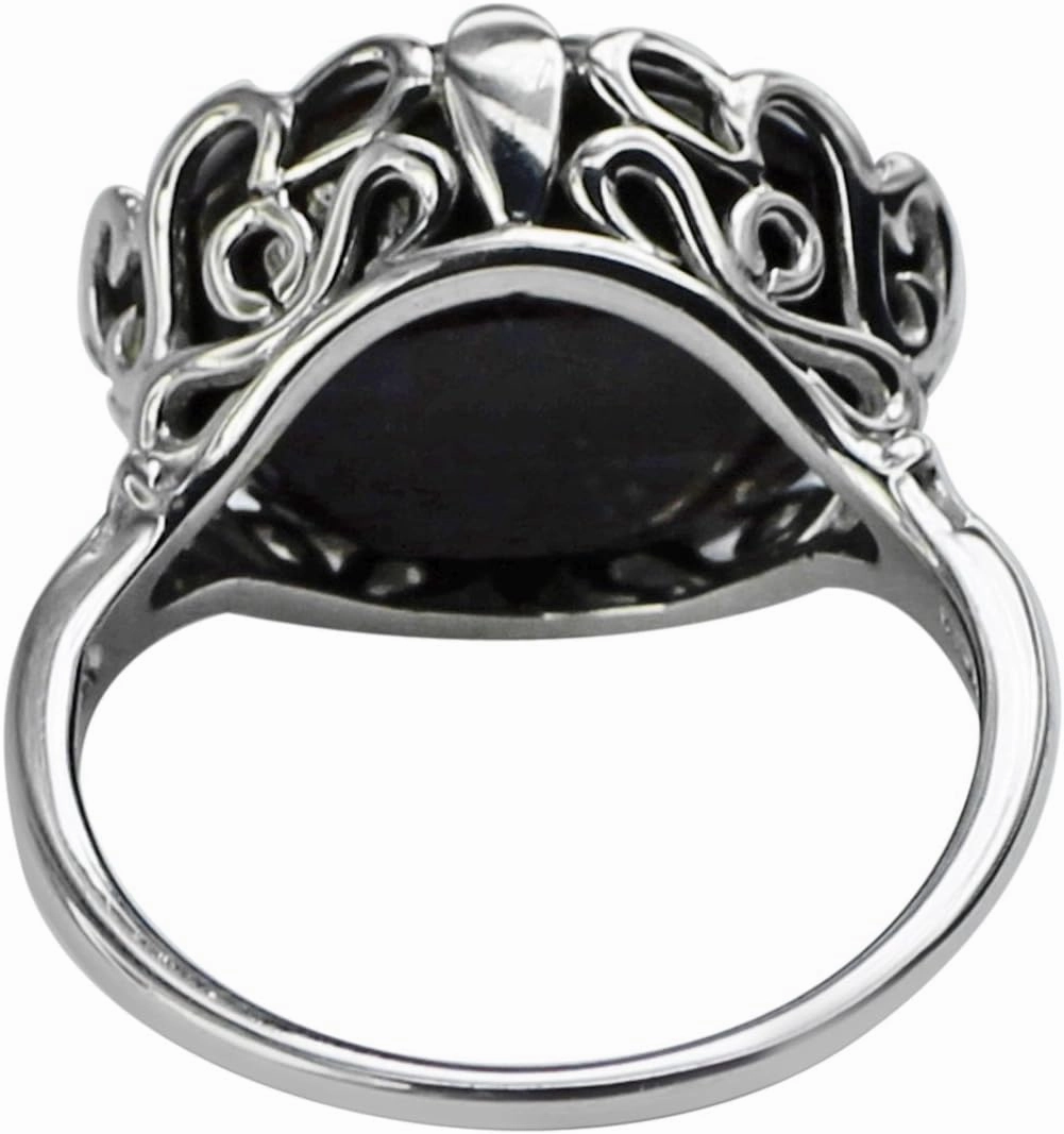 Carillon Pink Onyx Cushion Shape Natural Non-Treated Gemstone 925 Sterling Silver Ring Birthday Jewelry for Women & Men