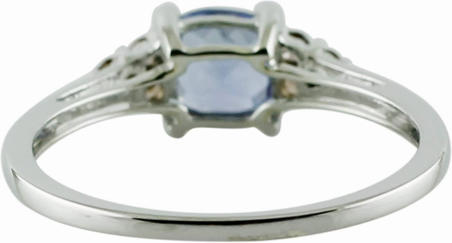 Carillon Tanzanite Cushion Shape Natural Non-Treated Gemstone 925 Sterling Silver Ring Engagement Jewelry for Women & Men