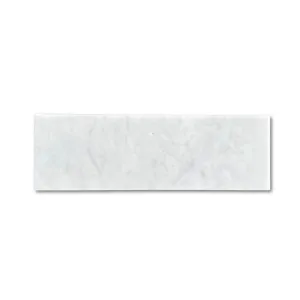 Carrara White Marble 4"x12" Bullnosed Tile