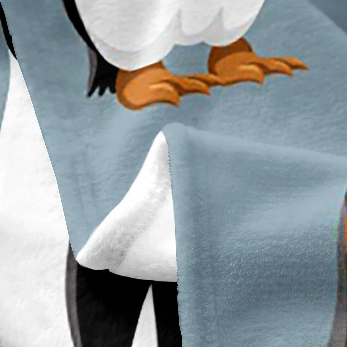 Cartoon Penguin Throw Blanket Throw 50x60,Cute Penguin Fleece Blanket for Kids Polar Animal Pattern Flannel Blanket for Sofa Bed Couch Decor,Kawaii Wild Animal Fuzzy Blanket Lightweight Warm